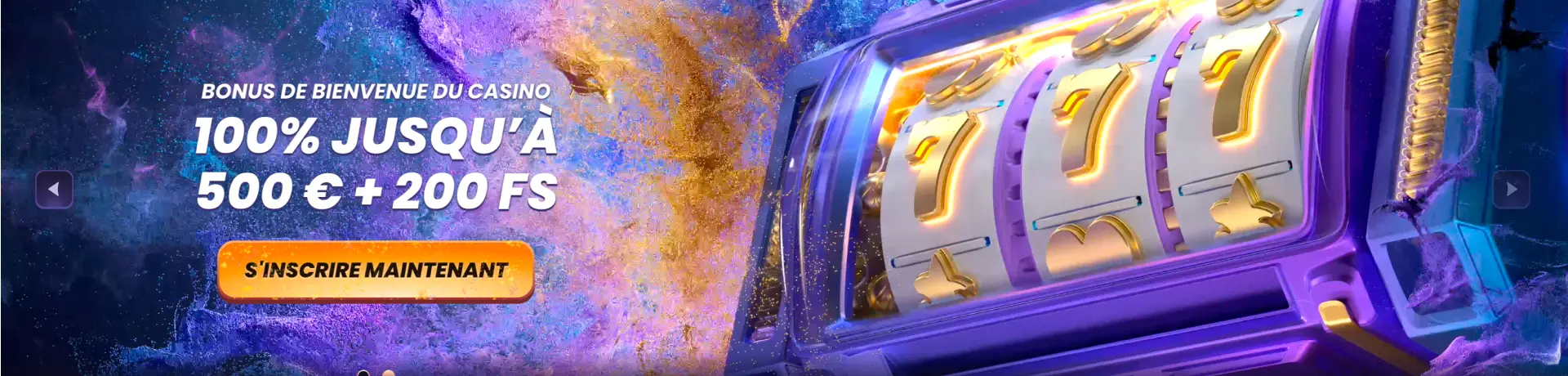 100% Jusqu'à 500 € + 200 Tours Gratuits + 1 Bonus Crab